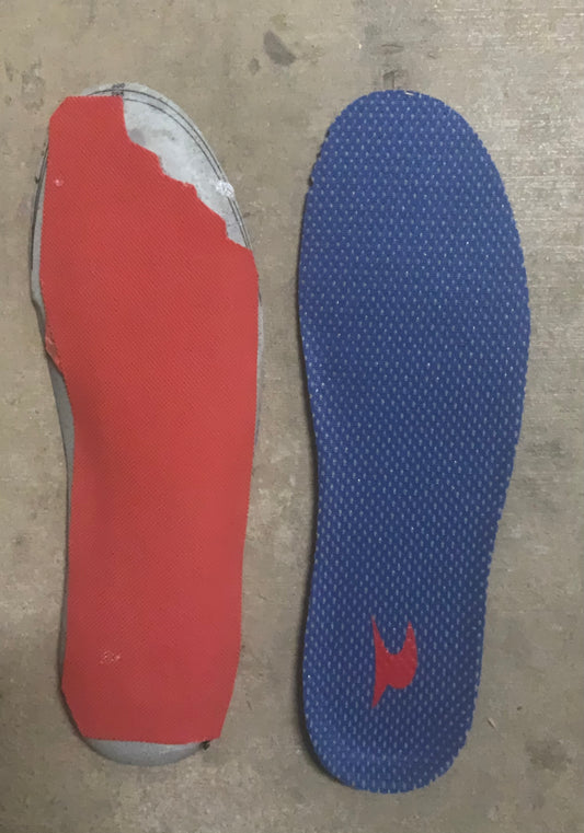 Trimming and fitting double thin insoles